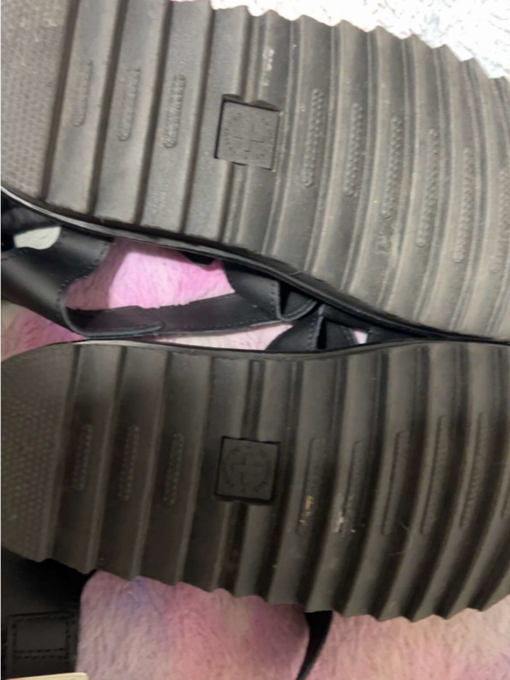 Dr. Martens Black and Yellow Sandals with Signature Stitching - Picture 2 of 2